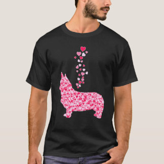バレンタイン パジャマ コーギー 犬好き 恋人 恋愛 おもしろ Tシャツ