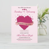 バレンタイン·パーティの招待状·カード 招待状 (スタンド正面)