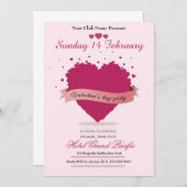 バレンタイン·パーティの招待状·カード 招待状 (正面/裏面)