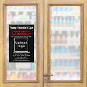 バレンタイン ビジネスセール 黒の窓用フィルム ウィンドウサイン