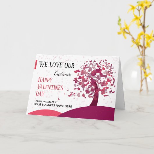 バレンタイン ビジネス カード - マーケティング アイデア (黄色い花)