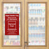 バレンタイン ビジネス レッド ウィンドウ クリング セール ウィンドウサイン