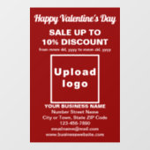 バレンタイン ビジネス レッド ウィンドウ クリング セール ウィンドウサイン (シート)