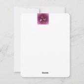 バレンタイン ピンクの蝶が飛ぶロマンチック シーズンカード (裏面)