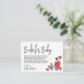 バレンタイン・ピンクハートの書籍for Baby Shower エンクロージャーカード (スタンド正面)