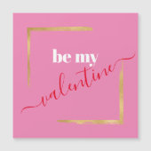 バレンタイン | ピンクモダン磁気カード (正面)