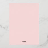 バレンタイン |ピンク棒つきキャンデーハートホリデーカード 箔シーズンカード (裏面)