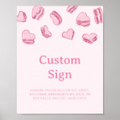 バレンタイン ピンク ハーツ ブライダル シャワー オーダーメイド サイン (正面)