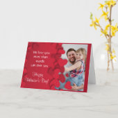 バレンタイン フォト カード ハート 1 (黄色い花)