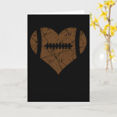 バレンタイン·フットボール·ハートグランジ·メン·ウーマン カード (黄色い花)