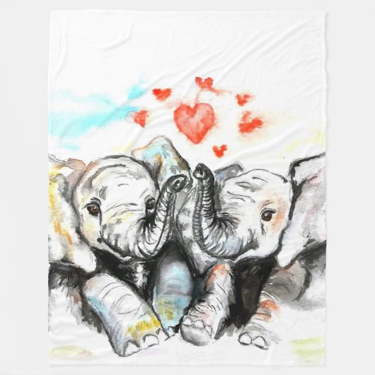 バレンタイン❤ - フリースブランケット (正面)