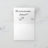 バレンタイン フロー チャート カードの問題 サンキューカード (内部)