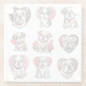 バレンタイン・ブルドッグ ガラスコースター (裏面)