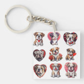 バレンタイン・ブルドッグ キーホルダー (正面)