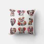 バレンタイン・ブルドッグ クッション (正面)