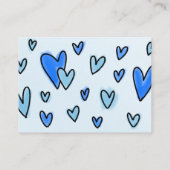 バレンタイン・ブルーハートの本を赤ちゃんシャワーに エンクロージャーカード (裏面)