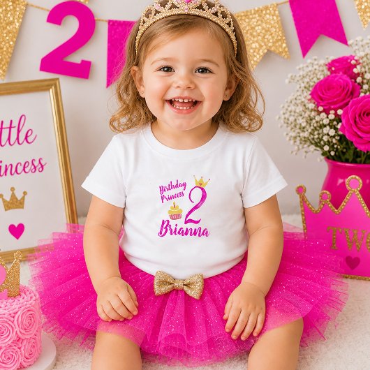 バレンタイン プリンセス 2歳の誕生日 女の子 シャツ