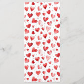 バレンタイン ベア ベイビー シャワーメニュー メニュー (裏面)