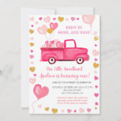 バレンタイン·ベイビー·シャワー車 招待状 (正面)