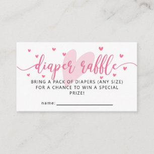 バレンタイン ベビーシャワー おむつくじチケット エンクロージャーカード