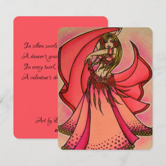 バレンタイン ベリーダンサー ポストカード (正面/裏面)