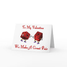 バレンタイン，ペアの素晴らしサイコロカード