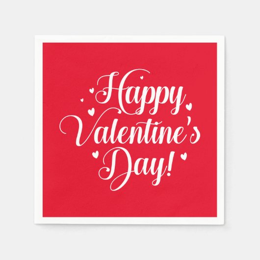 バレンタイン ペーパーナプキン スタンダードカクテルナプキン (正面)