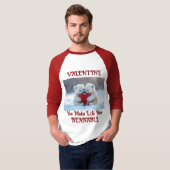 バレンタイン・ホッキョクグマの子グマTシャツ Tシャツ (正面フル)