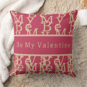 バレンタイン |ホッモダントピンクタイポグラフィ クッション (ブランケット)