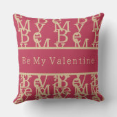 バレンタイン |ホッモダントピンクタイポグラフィ クッション (裏面)