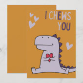 バレンタイン ホリデー カード 恐竜編 (正面/裏面)