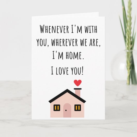 バレンタイン　ホーム　フォールド カード (正面)