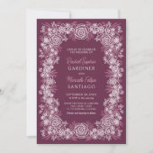 バレンタイン ボタニカル フラワーの結婚式 招待状 (正面)