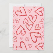 バレンタイン モダン パーティー 招待状 (裏面)