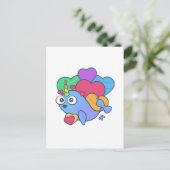 バレンタイン・ユニコーン・クジラを愛して ポストカード (スタンド正面)