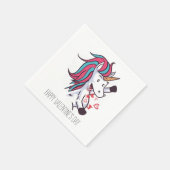 バレンタイン・ユニコーン スタンダードカクテルナプキン (角)