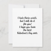 バレンタイン ヨーキ―とハートのメモカード ノートカード (裏面)