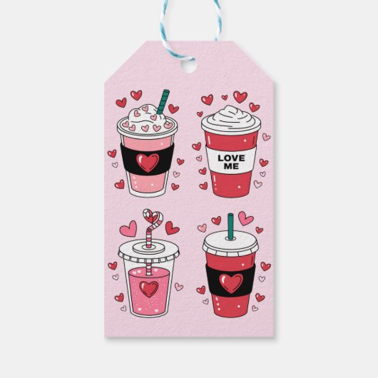 バレンタイン ラテ コーヒー好き ギフトタグ (裏面)
