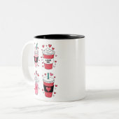バレンタイン ラテ コーヒー好き ツートーンマグカップ (正面左)