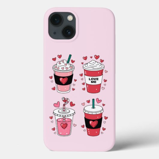 バレンタイン ラテ コーヒー好き Case-Mate iPhoneケース (裏面)