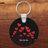 バレンタイン/ラブキーリング – カスタマイズ文字 キーホルダー (正面)