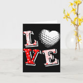 バレンタイン ラブ ゴルフ ハート バレンタインデー 女性 男性 カード (黄色い花)