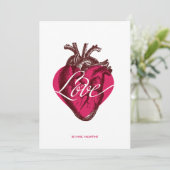 バレンタイン ラブ ハート フラット カード (スタンド正面)