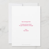 バレンタイン ラブ ハート フラット カード (裏面)