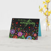 バレンタイン ラブ フラワーズ 「あなたは私のすべて」 カード (黄色い花)