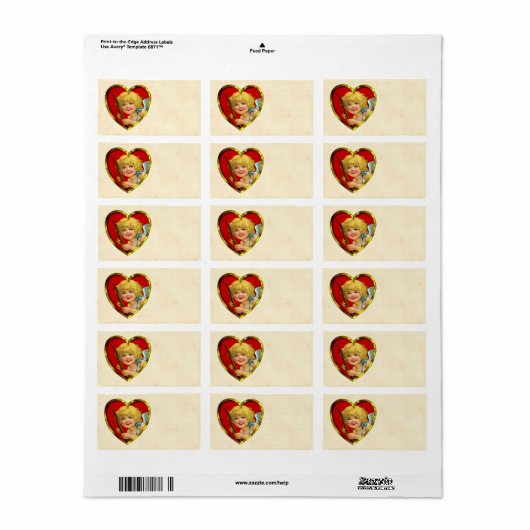 バレンタイン ラベル (フルシート)