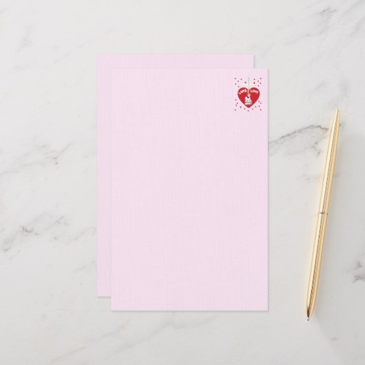 バレンタイン・ラム・ラブ・ステーショナリー 便箋 (正面/裏面インサイチュ)