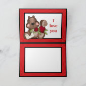 バレンタイン・リス・グリーティングカード シーズンカード (内部)