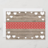 バレンタイン・リトル・スイートハート ファースト 1歳の誕生日 招待状 (裏面)