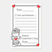 バレンタイン・レター(大きなポストイット・メモ帳) ポストイット (正面)